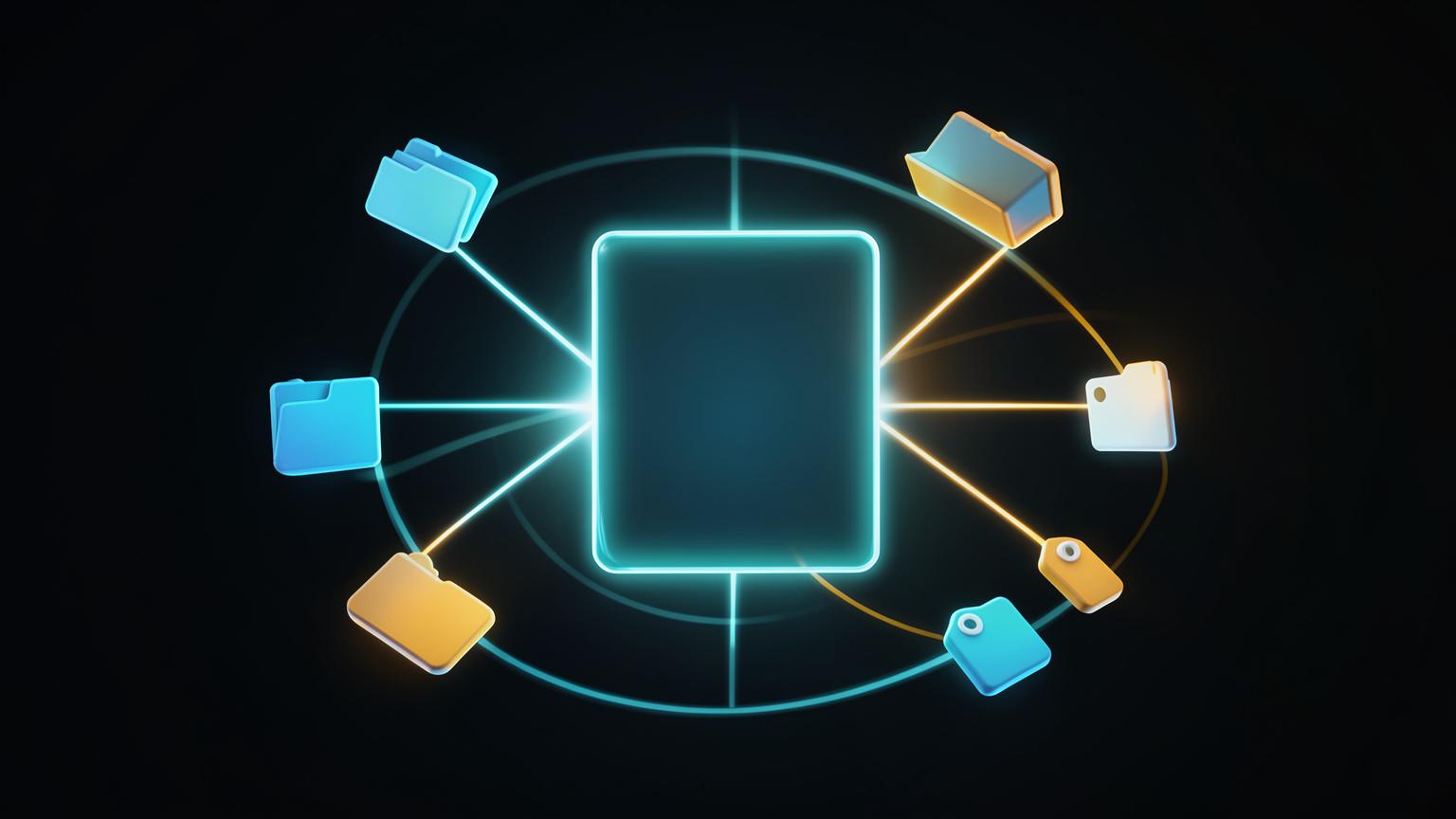A single prompt card connected to folders and tags, illustrating prompt management structure